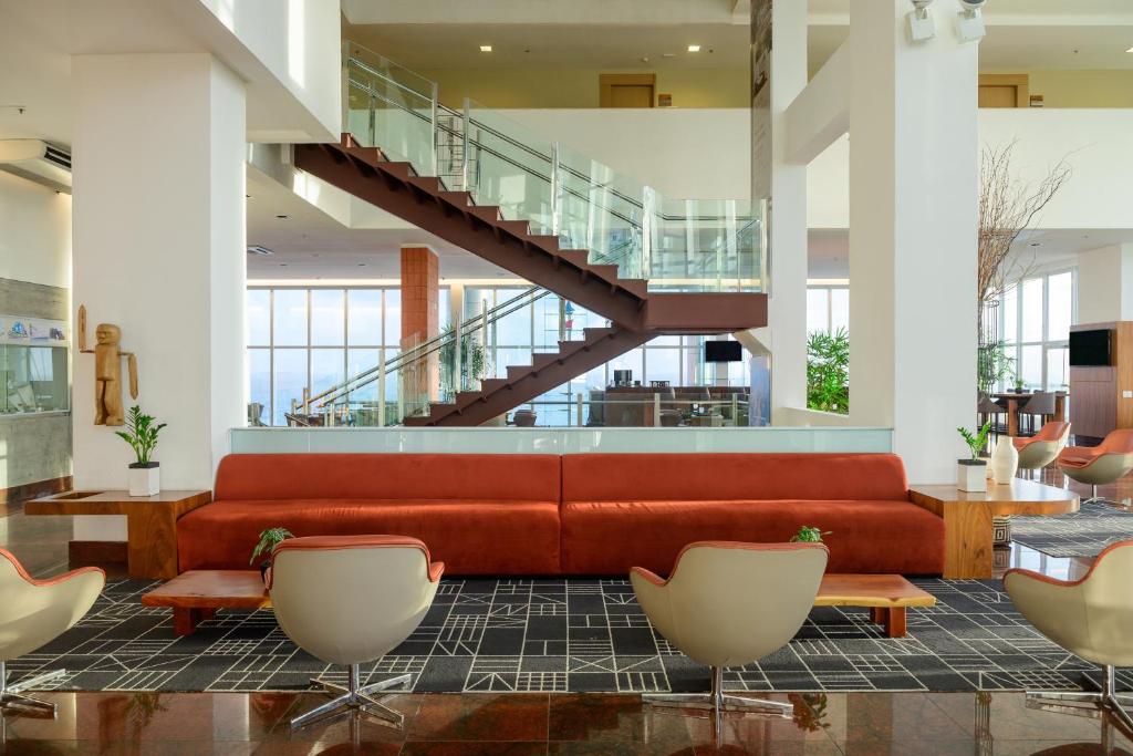 Posezení v ubytování Hotel Luzeiros São Luis