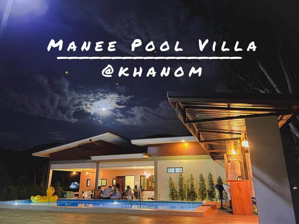 a sign that reads mare papa villa calcium at Manee Poolvilla in Khanom