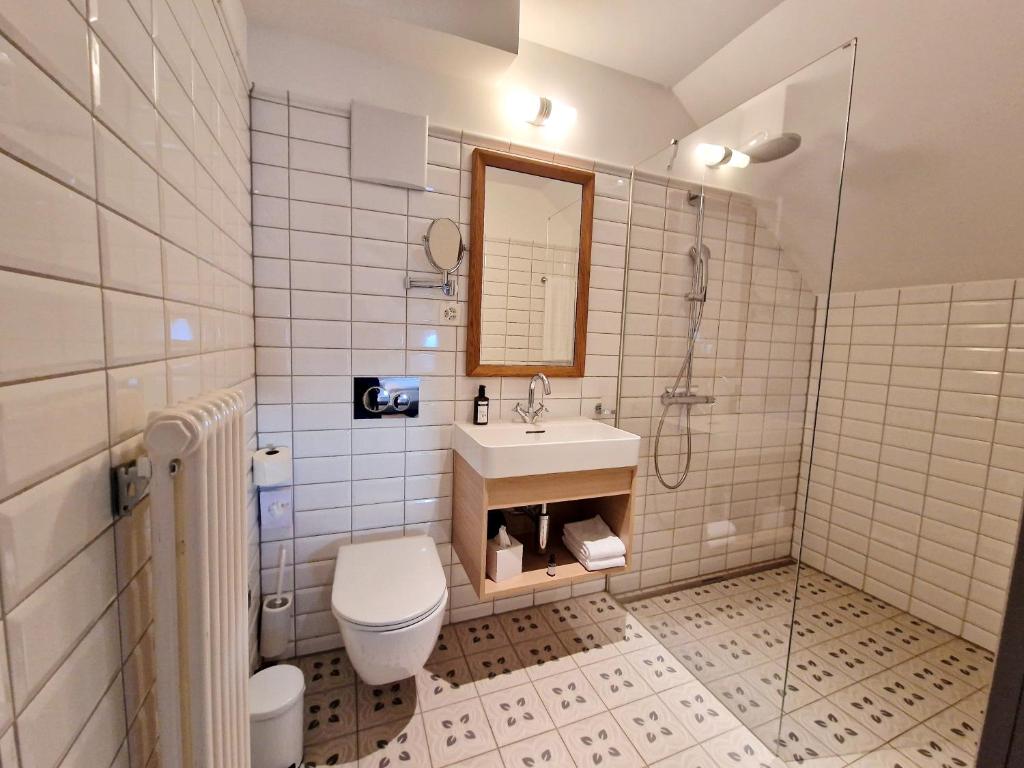 Koupelna v ubytování Hotel Weissenstein