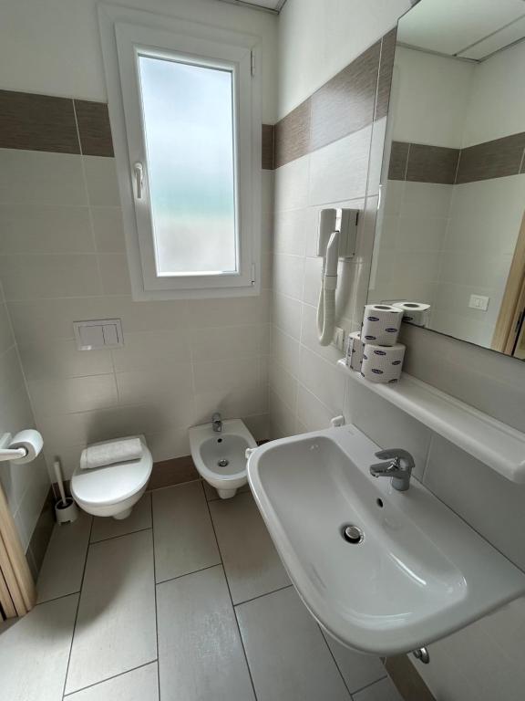 Koupelna v ubytování Hotel Zamagna