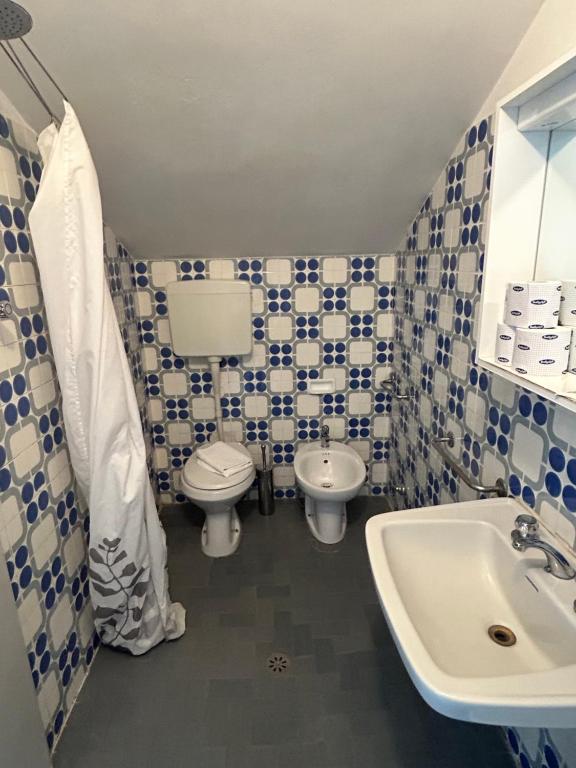 Koupelna v ubytování Hotel Zamagna