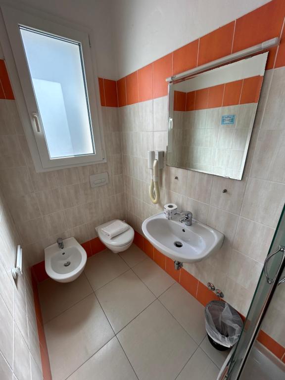 Koupelna v ubytování Hotel Zamagna