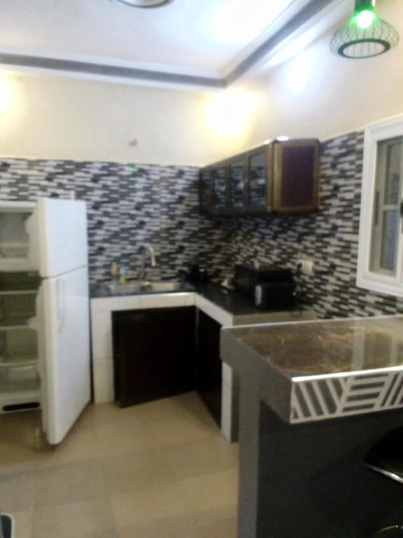 Kuchyň nebo kuchyňský kout v ubytování EKA ELITE HOTEL