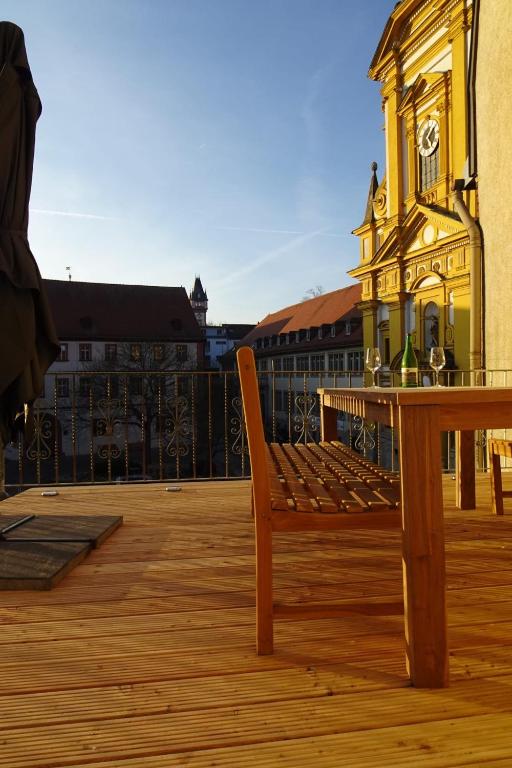 Balkón nebo terasa v ubytování Ferienwohnung „Zuckerbäckerei“