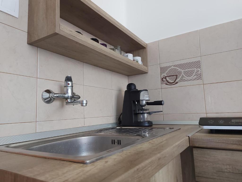 Kuchyňa alebo kuchynka v ubytovaní Potyka Apartman
