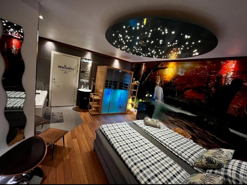 Posezení v ubytování Barneys Rooms