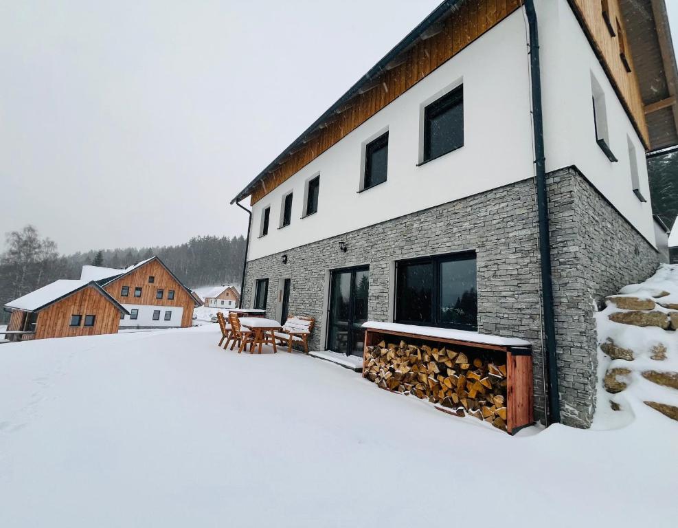 Apartmán pod Špičákem v zimě