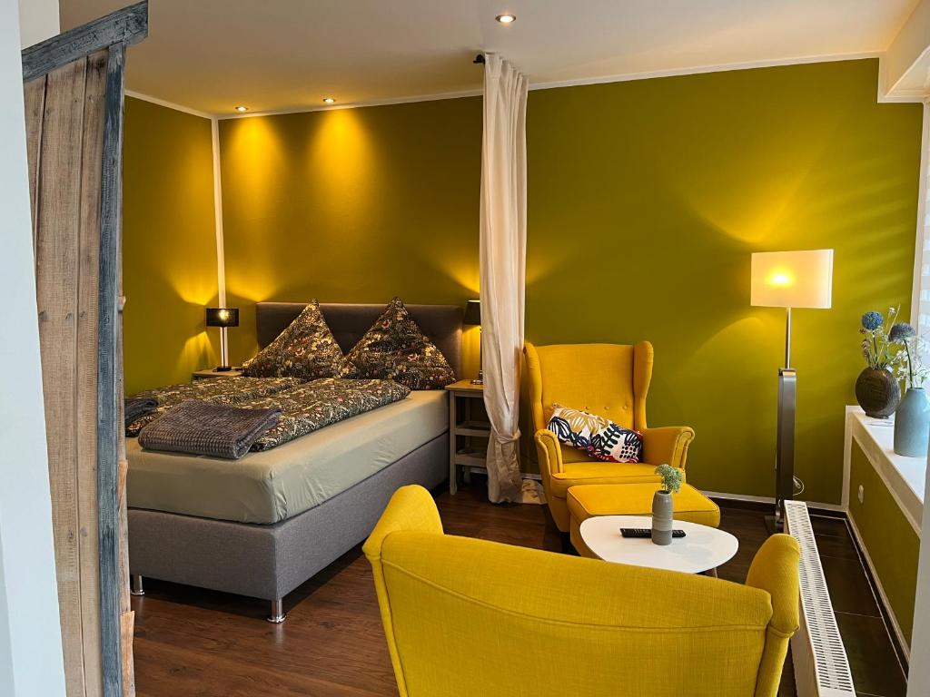 Postel nebo postele na pokoji v ubytování Ferienwohnung2 Daun
