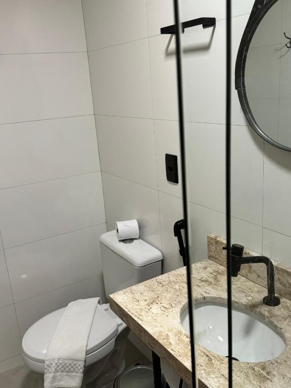 Koupelna v ubytování Hotel Caitá