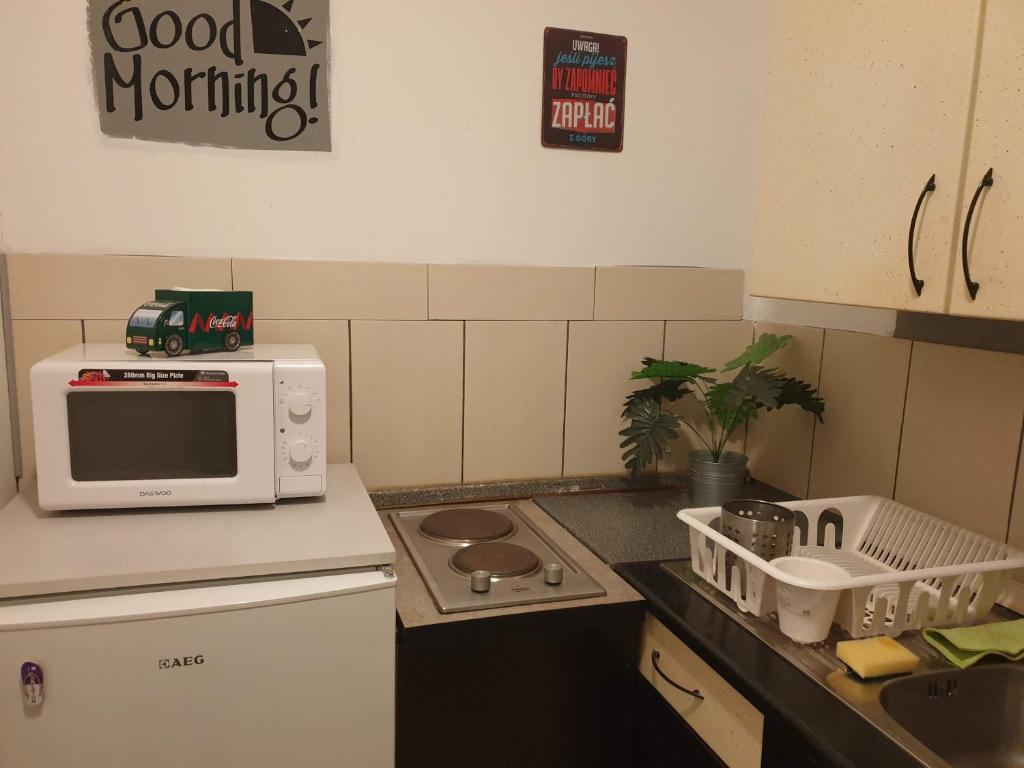 Kuchyňa alebo kuchynka v ubytovaní Goldapartman Salgótarján