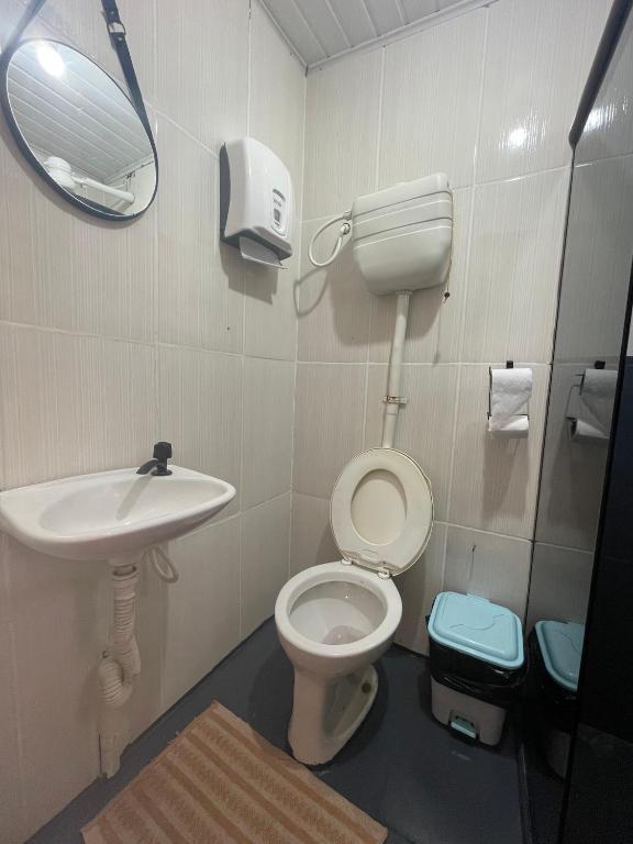 Koupelna v ubytování Ooxe Hostel