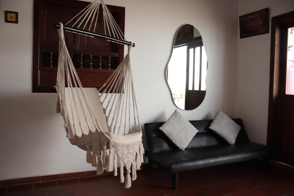 Posezení v ubytování Rustico Hostel Barichara