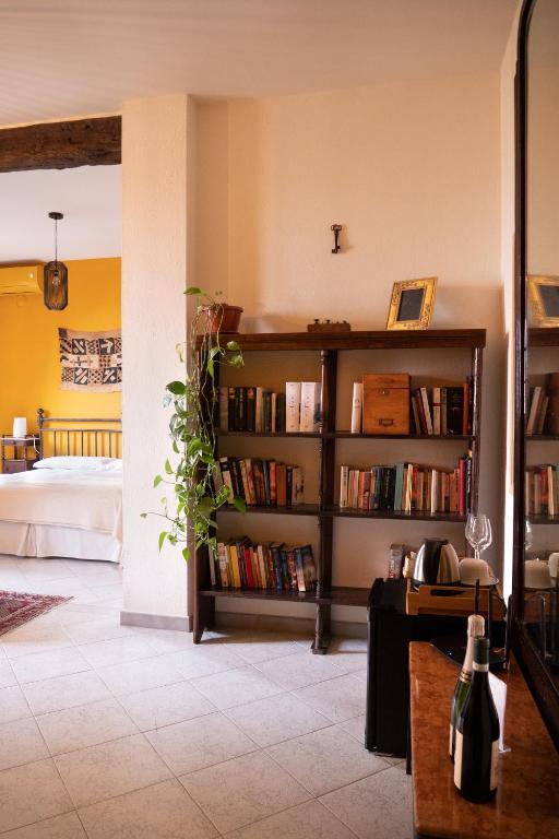 Knihovna v bed and breakfast