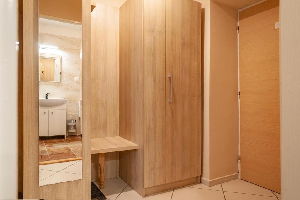 Kuchyň nebo kuchyňský kout v ubytování STING Apartments Havířov