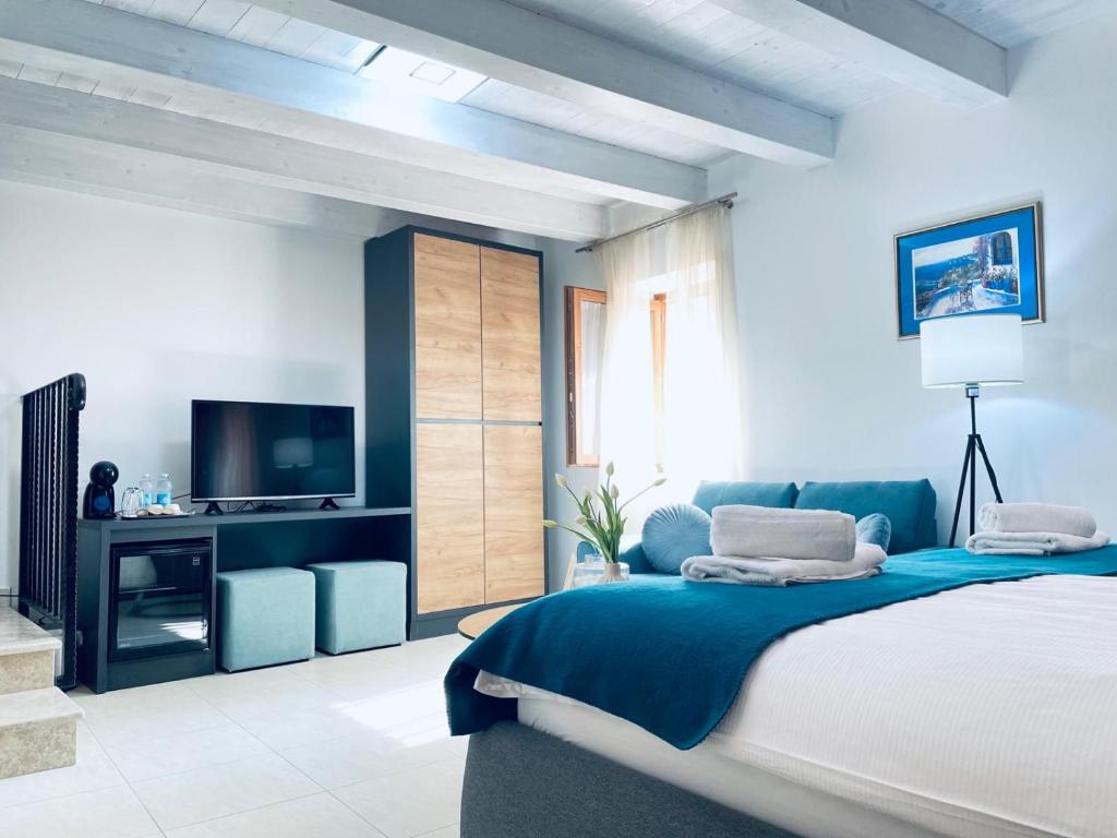 Posteľ alebo postele v izbe v ubytovaní Fazana City Rooms with free parking