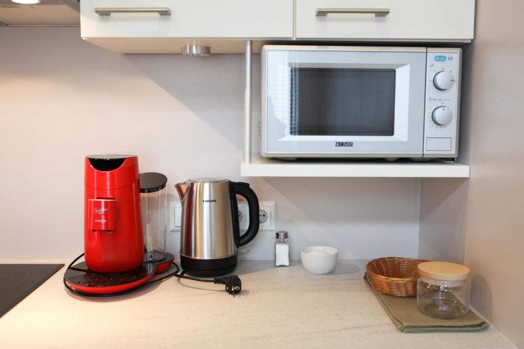 Kuchyň nebo kuchyňský kout v ubytování MyApartments