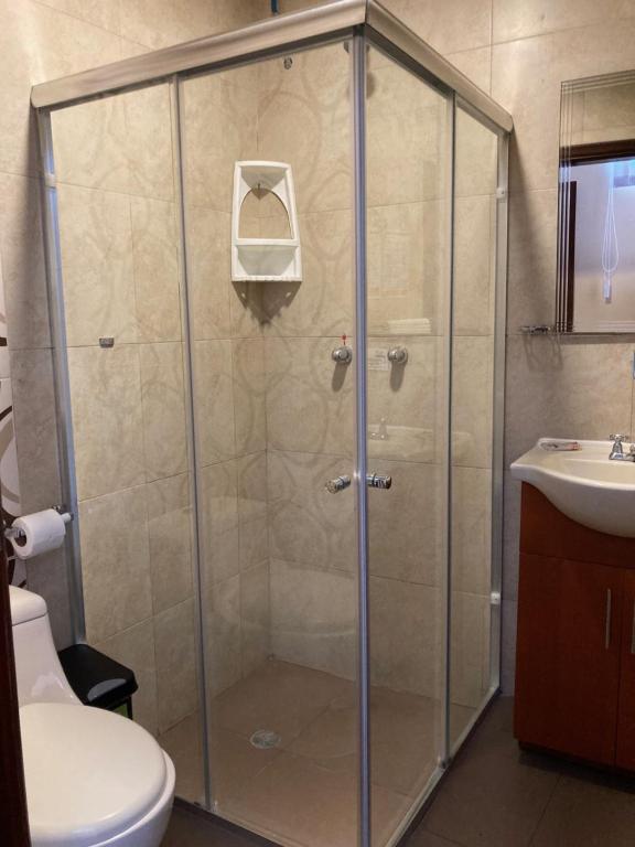 Koupelna v ubytování Hostal Monte Carmelo