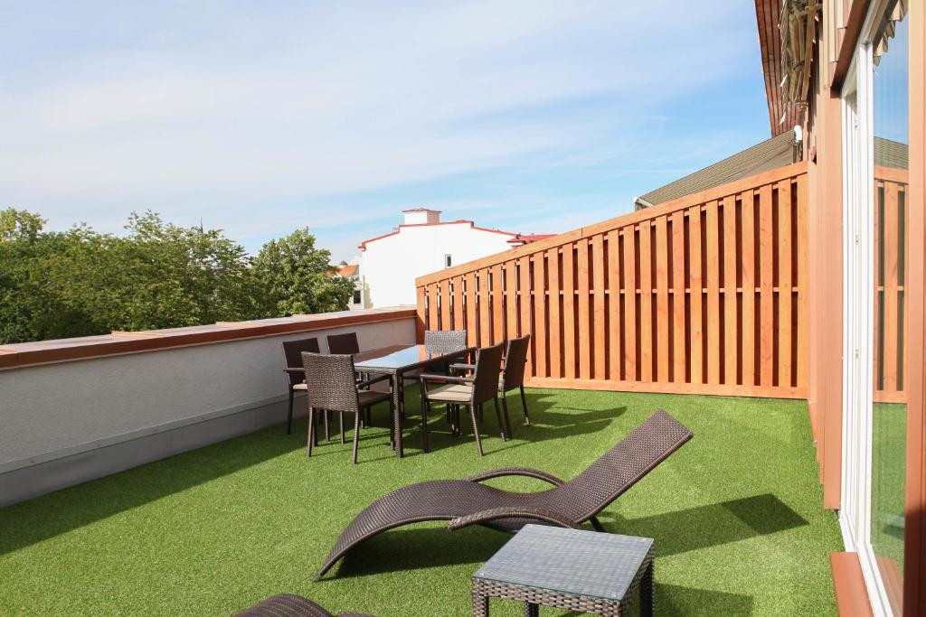 Balkón nebo terasa v ubytování MyApartments