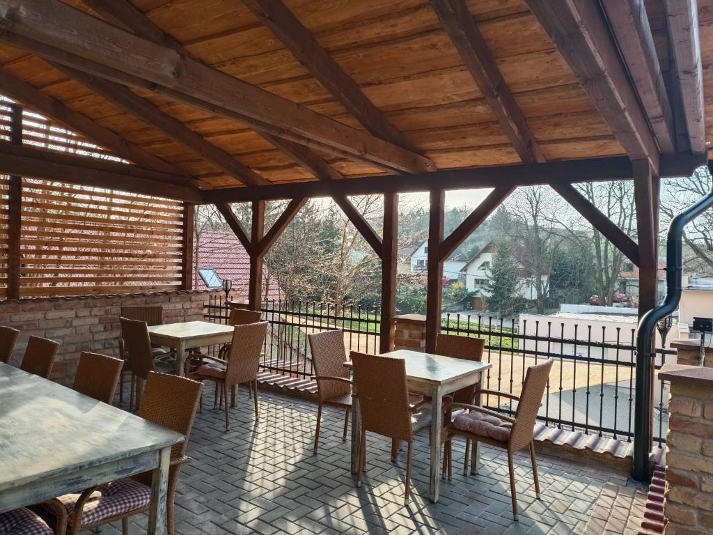 Balkón nebo terasa v ubytování Penzion Starovice