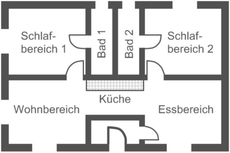 Ferienwohnung Radler-Scheune Finsterbergen - Two-Bedroom Apartment