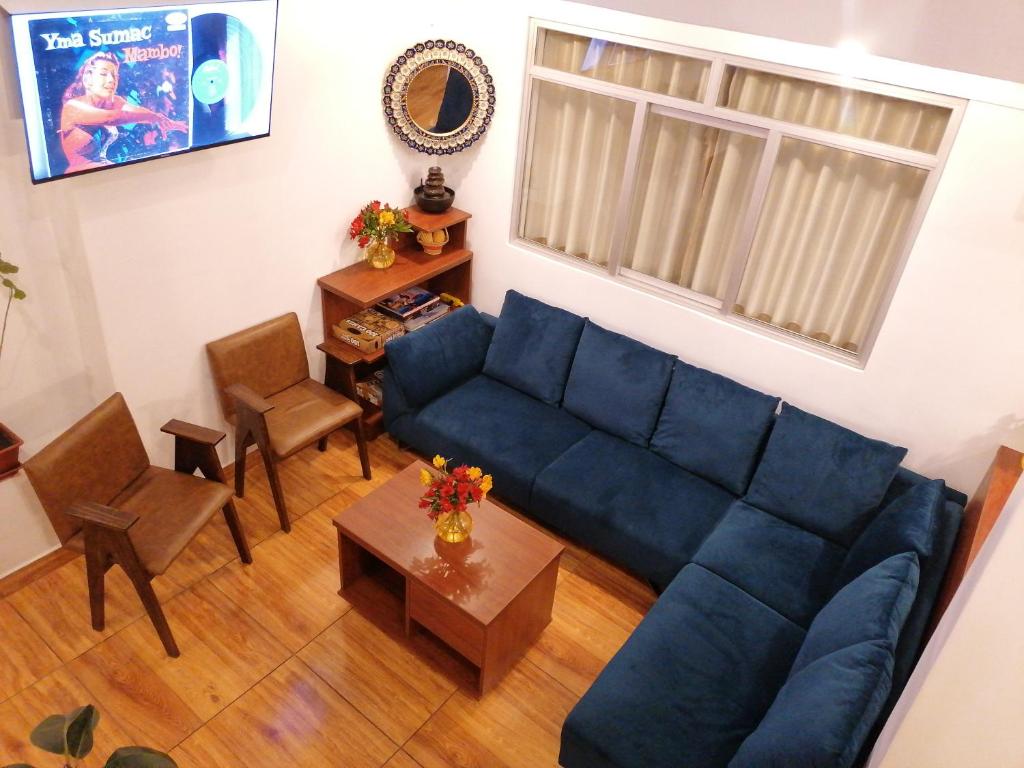 Posezení v ubytování El Ave Azul Boutique Hotel Cusco