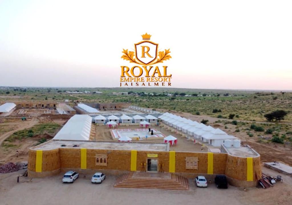 an aerial view of a building under construction at Royal Empire Resort Jaisalmer in Jaisalmer