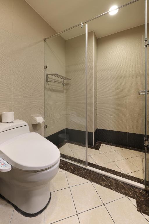 Koupelna v ubytování Shante Hotel Shitou