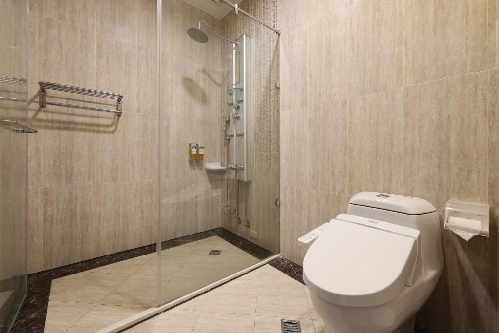 Koupelna v ubytování Shante Hotel Shitou