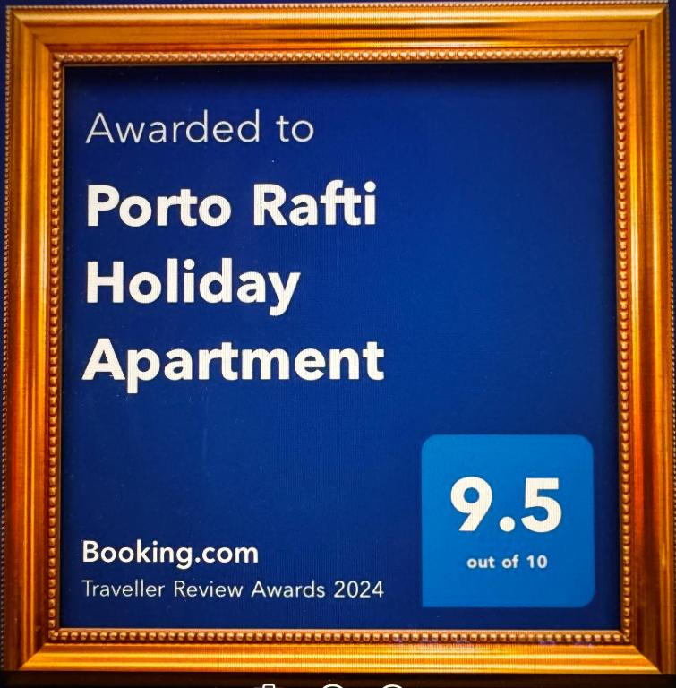 Certifikát, hodnocení, plakát nebo jiný dokument vystavený v ubytování Porto Rafti Holiday Apartment