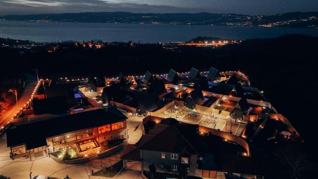 a town at night with lights on at MY RESORT PRİVE in Sapanca
