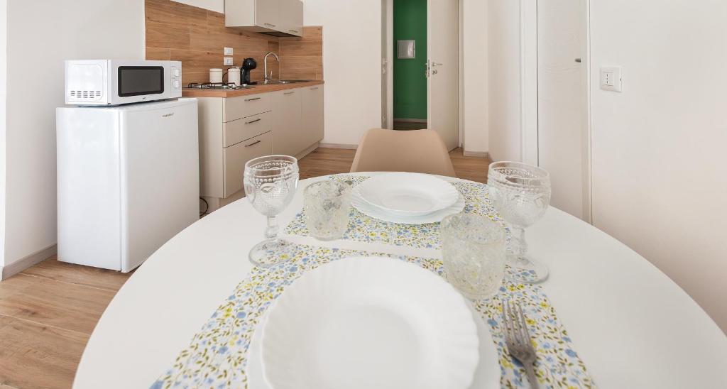 Kuchyň nebo kuchyňský kout v ubytování Ombra i Sol apartments