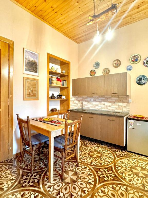 Kuchyň nebo kuchyňský kout v ubytování Hotel Magdalena