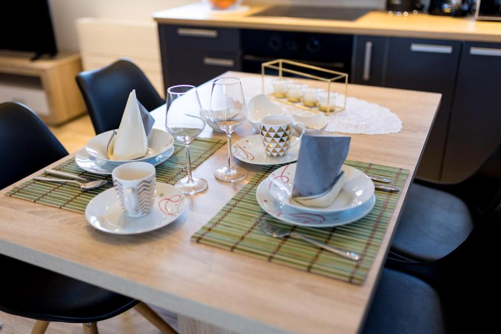 Príslušenstvo na prípravu kávy alebo čaju v ubytovaní Apartments Janeš
