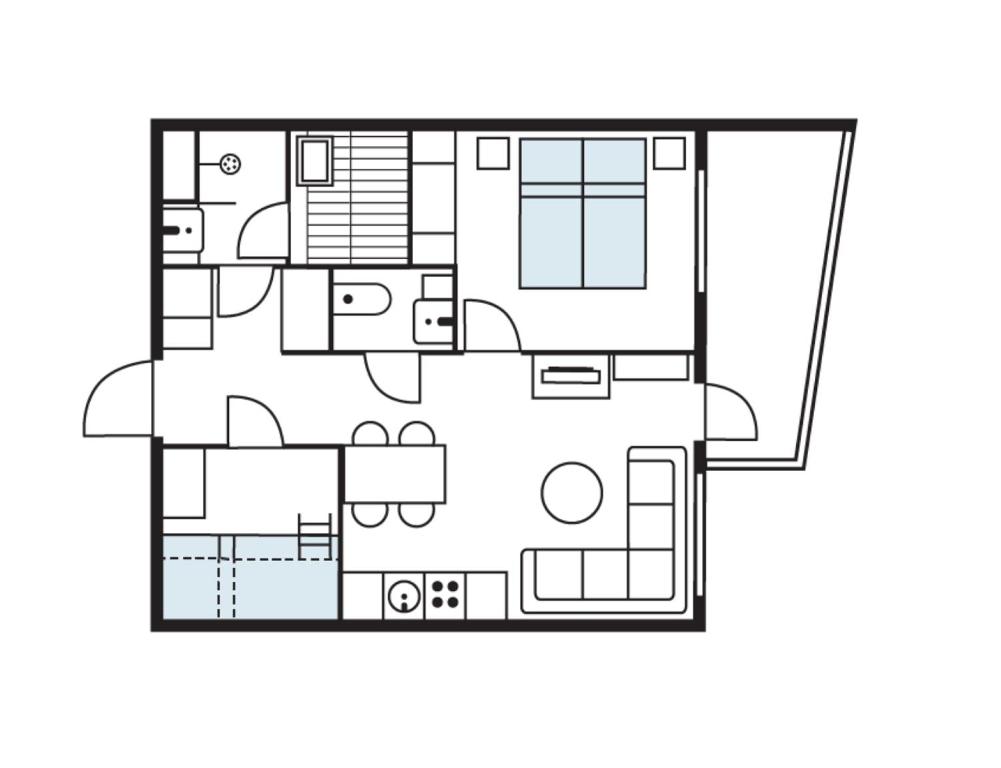 Půdorys ubytování Ski-Inn PyhäSuites