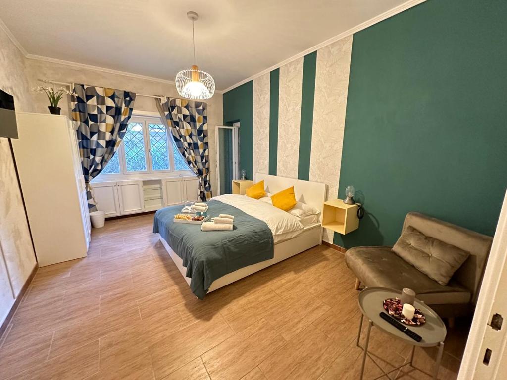 En eller flere senge i et værelse på Il Giardino a Monte Sacro