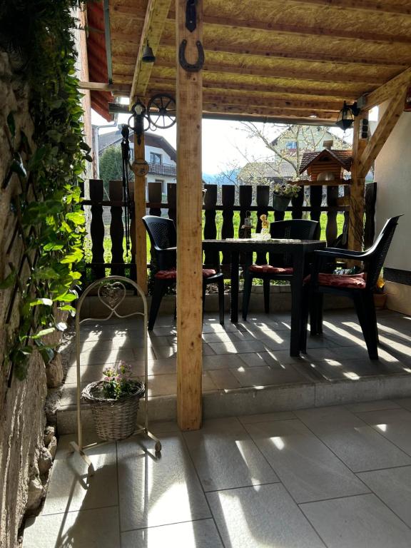 Balkón nebo terasa v ubytování Slovenian House Vida