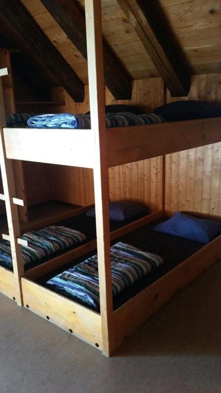 Palanda nebo palandy na pokoji v ubytování Hostel im Oltä Stall