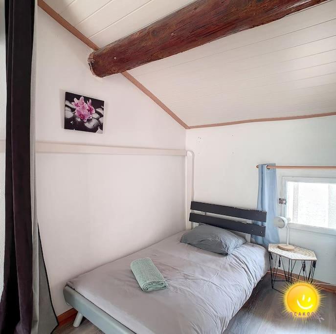 Posteľ alebo postele v izbe v ubytovaní Coeur de Fitou : Maison de village atypique