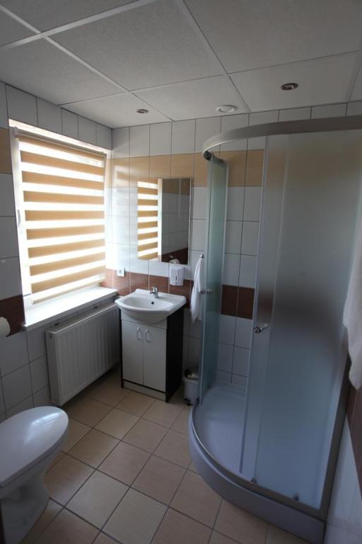 Koupelna v ubytování HOTELik A2