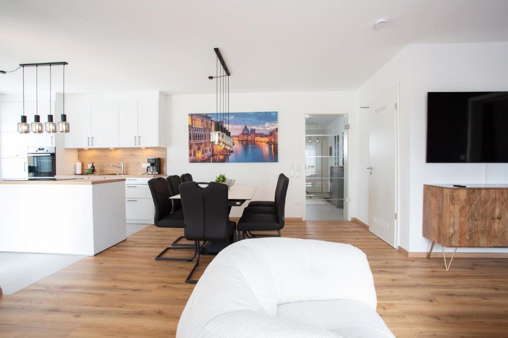Kuchyň nebo kuchyňský kout v ubytování Siebenschläfer Appartements