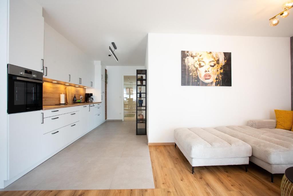 Kuchyň nebo kuchyňský kout v ubytování Siebenschläfer Appartements