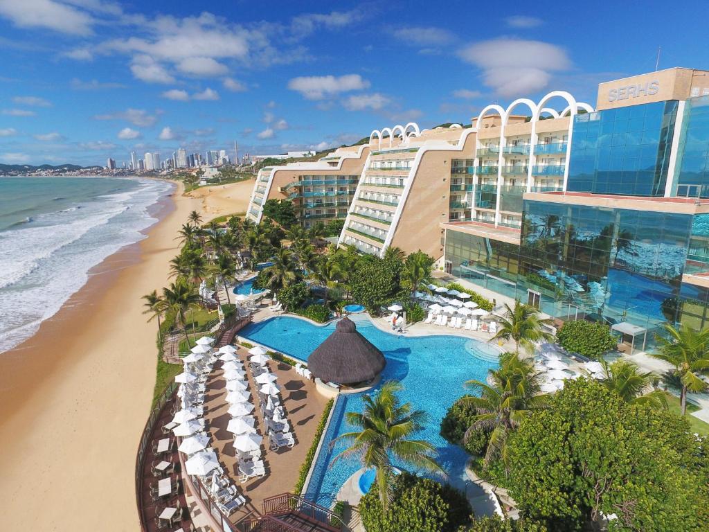 an aerial view of a resort and the beach at Serhs Natal Grand Hotel & Resort in Natal