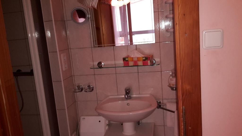 Koupelna v ubytování Landhaus zum Siebenschläfer