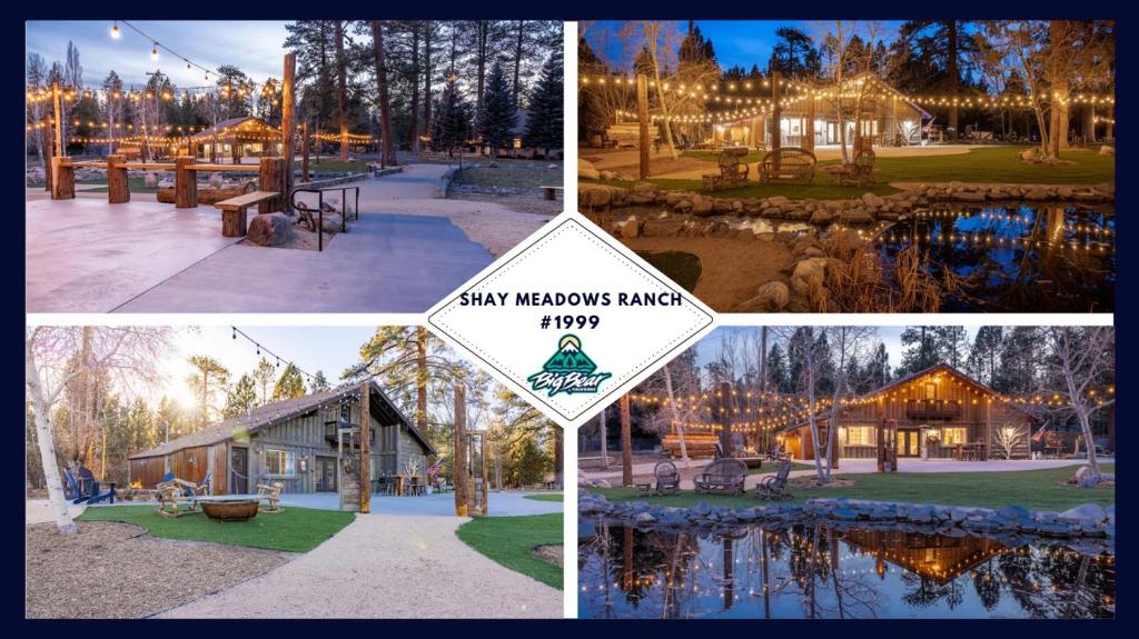 eine Collage mit vier Bildern eines Resorts in der Unterkunft 1999-Shay Meadows Ranch and Resort home in Big Bear City