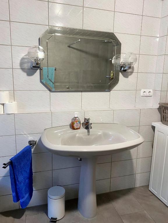 Koupelna v ubytování Ferienwohnung am Walberla / Fränkische Schweiz