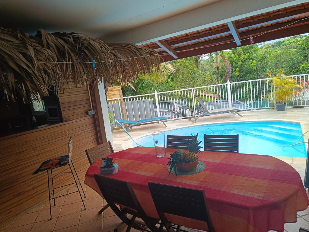Bazén v ubytování Douceur des Hauteurs bas de villa, piscine privée nebo v jeho okolí