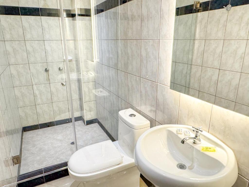 Koupelna v ubytování GH Sander Hotel