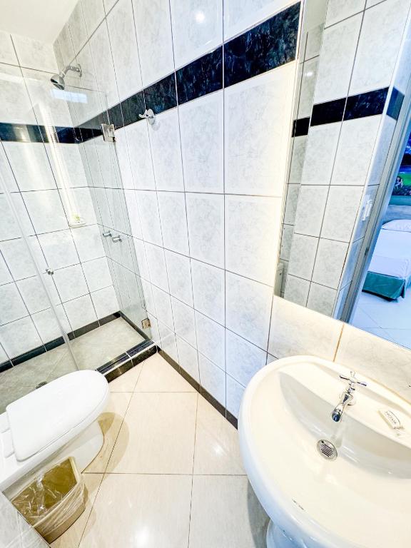 Koupelna v ubytování GH Sander Hotel