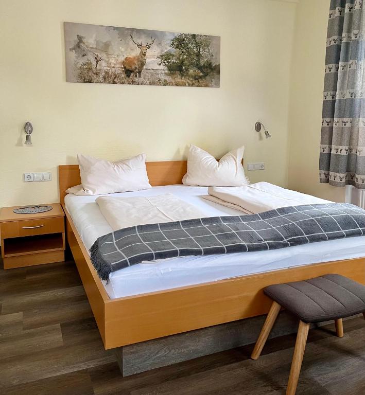 Postel nebo postele na pokoji v ubytování Gasthaus Schützen
