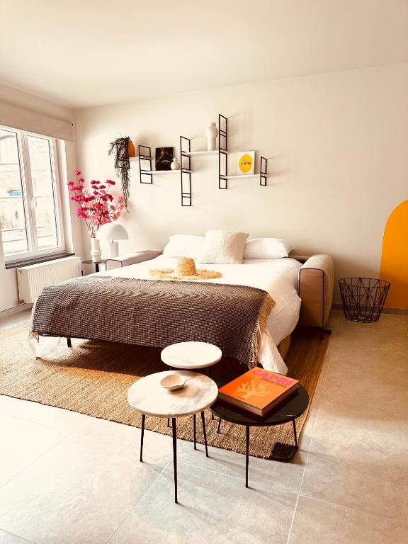 Posezení v ubytování New ! Superbe Studio - Déco Capri Dolce Vita